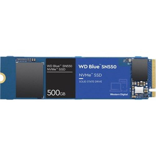 WDS500G2B0C Western Digital Blue SN550 500GB TLC PCI Express 3.0 x4 NVMe M.2 2280 Internal Solid State Drive (SSD)