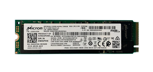 MTFDHBA256TCK-2AS1AABDA Micron 2200 256GB TLC PCI Express 3.0 x4 NVMe M.2 2280 Internal Solid State Drive (SSD)
