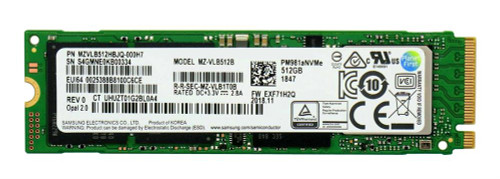 MZVLB512HBJQ-000H7 Samsung PM981a Series 512GB TLC PCI Express 3.0 x4 NVMe (AES-256 / TCG Opal 2.0) M.2 2280 Internal Solid State Drive (SSD)