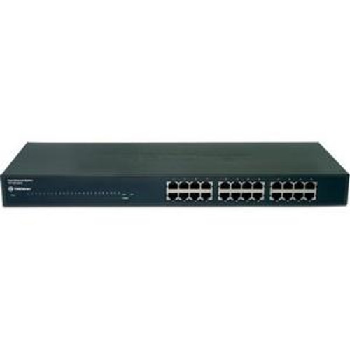 TE100-S24 TRENDnet 24-Ports RJ-45 10/100Base-TX Lan Fast Ethernet Switch Rack-Mountable (Refurbished)