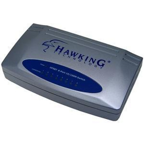 HFS8T Hawking 8-Ports 100Base-TX Fast RJ45 Ethernet Switch (Refurbished)