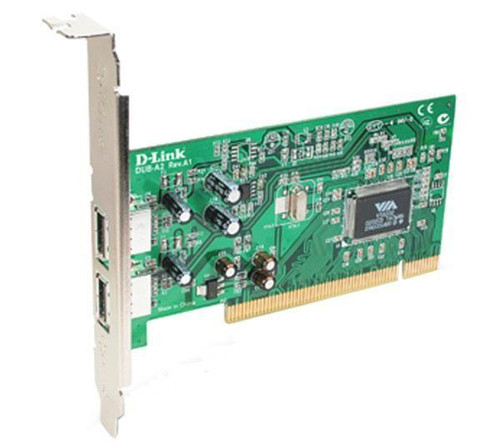DUB-A2 D-Link High-Speed USB 2.0 2-Port PCI Adapter 2 x 4-pin Type A Male USB 2.0 Plug-in Card
