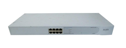 3C16477A 3Com Baseline Switch 2808 10BASE-T / 100BASE-TX / 1000BASE-T with Automatic MDI / MDIX on all 8-Ports RJ-45 connector (Refurbished)