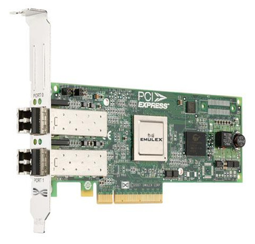 LPE12002 Emulex Network LightPulse Dual-Ports 8Gbps Fibre Channel PCI Express 2.0 x8 Low Profile MD2 Host Bus Network Adapter