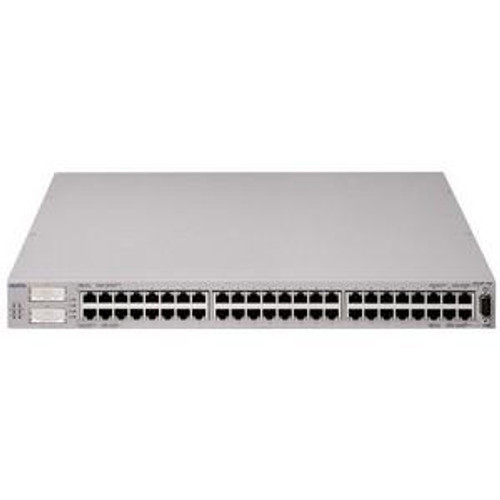 AL2012E52-E5GS Nortel Ethernet Switch 470-48T-PWR with 48-Ports 10/100 IEEE802.3af Power over Ethernet Ports and 2 Built-in GBIC- 46cm/18-Inch Stacking Cable and