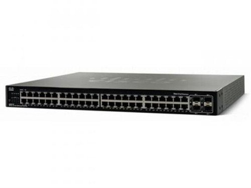 SGE2010P Linksys Cisco 48-Ports 10/100/1000Mbps Gigabit Ethernet Switch with 4-Shared SFP Slots With PoE (Refurbished)