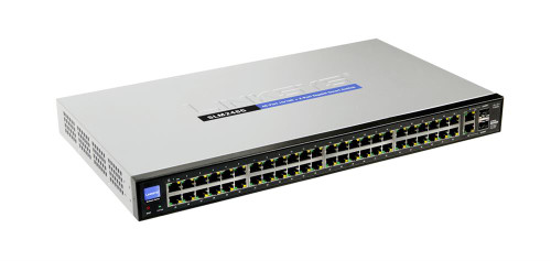 SLM248G Linksys 48-Ports 10/100 + 2-Port Gigabit Smart Switch with 2 SFP (Refurbished)