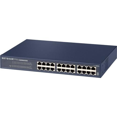 JFS524NA NetGear ProSafe Plus 24-Ports 10/100Mbps RJ45 Fast Ethernet Rackmount Switch (Refurbished)
