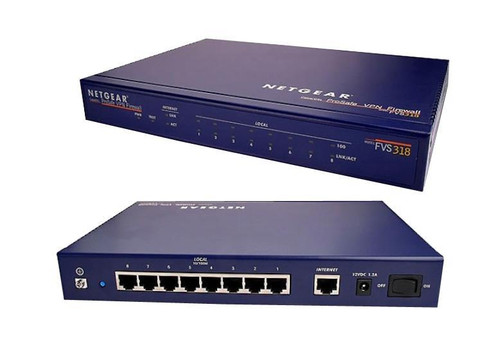 FVS318 NetGear ProSafe VPN Firewall 8 with 8-Ports 10/100Mbps Switch (Refurbished)