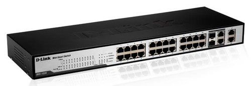DES-1228 D-Link Web Smart 24-Ports 10/100Mbps Switch with 4 Gigabit Copper Ports and 2 Combo SFP Ports (Refurbished)
