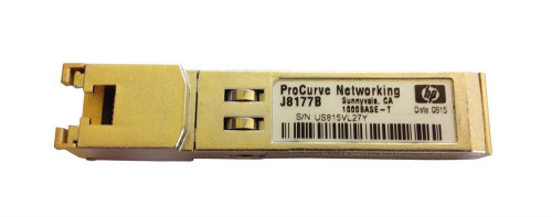J8177B#ABB HP ProCurve 1Gbps 1000Base-T Copper 100m RJ-45 Connector SFP (mini-GBIC) Transceiver Module