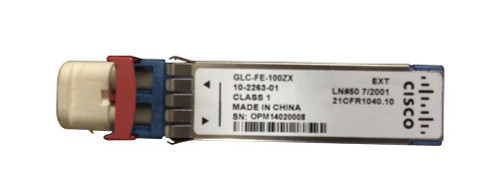 GLC-FE-100ZX= Cisco 100Mbps 100Base-ZX Single-Mode Fiber 80km 1550nm Duplex LC Connector SFP Transceiver Module (Refurbished)