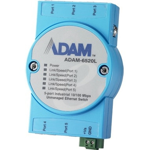ADAM-6520L Advantech 5-Port 10/100MB/s Unmanaged Switch (Refurbished)