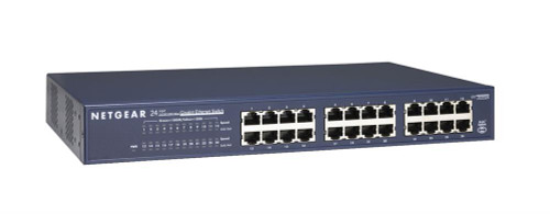 JGS524NABIN1 NetGear ProSafe 24-Ports RJ-45 10/100/1000Mbps Gigabit Ethernet Layer 2 Unmanaged Switch (Refurbished)