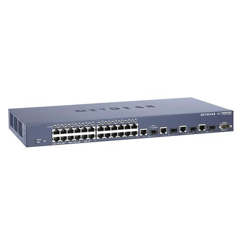 FSM7328SNA NetGear ProSafe 24-Ports 100MB/s Fast Ethernet Layer 3 Managed Stackable Switch with 4 Gigabit Ports (Refurbished)