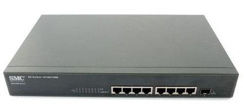 SMCGS8P-SMART SMC 10/100/1000 8-Ports Gigabit Web Managed Smart Switch including 1 Combo Port (RJ-45/SFP) (Refurbished)