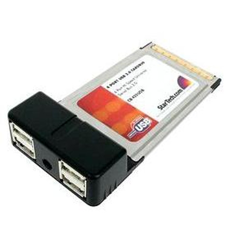 CB420USB StarTech 4-Port USB 2.0 Laptop CardBus Plug-in Adapter Card