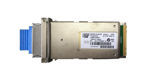 DWDM-X2-46.92 Cisco 10Gbps 10GBase-DWDM Single-Mode Fiber 80km 1546.92nm Duplex SC Connector X2 Transceiver Module (Refurbished)