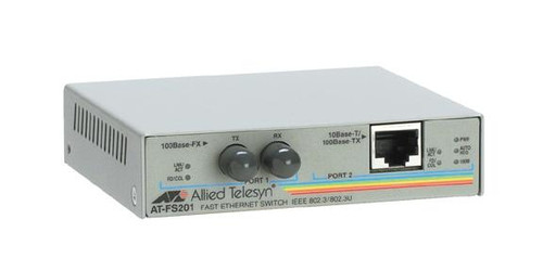AT-FS201-10 Allied Telesis AT-FS201 1 x 10/100Base-TX LAN 1 x 100Base-FX LAN Ethernet Switch (Refurbished)