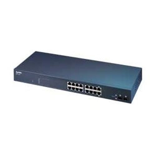 GS1116A Zyxel Dimension GS-1116A 16-Ports Gigabit Ethernet Switch 2 x SFP (mini-GBIC) 14 x 10/100/1000Base-T, 2 x 10/100/1000Base-T (Refurbished)