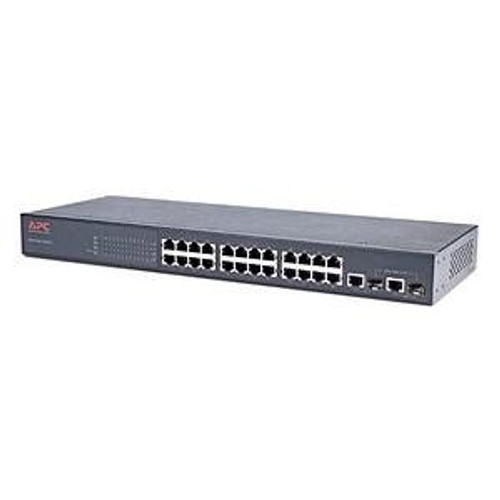 AP9224111 APC 24-Ports 10/100 Ethernet Switch 24 x 10/100Base-TX, 2 x 10/100/1000Base-T (Refurbished)