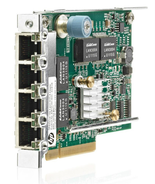 629135-B21#0D1 HP Quad-Ports RJ-45 1Gbps 10Base-T/100Base-TX/1000Base-T Gigabit Ehernet PCI Express 2.0 x4 Network Adapter