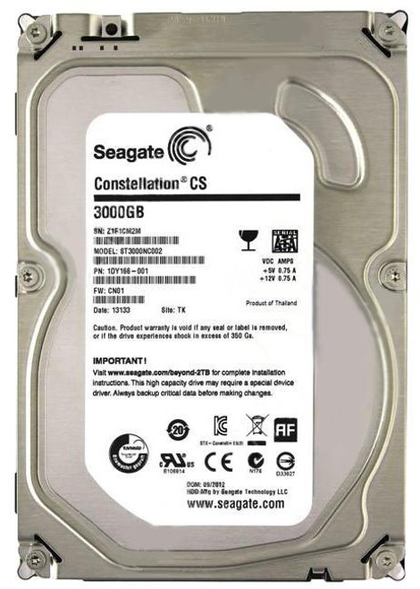 1DY166-002 Seagate Constellation CS 3TB 7200RPM SATA 6Gbps 64MB Cache 3.5-inch Internal Hard Drive