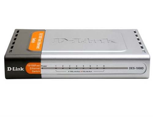 DES-1008DB D-Link 8-Ports 10/100Mbps Fast Ethernet Desktop Switch (Refurbished)