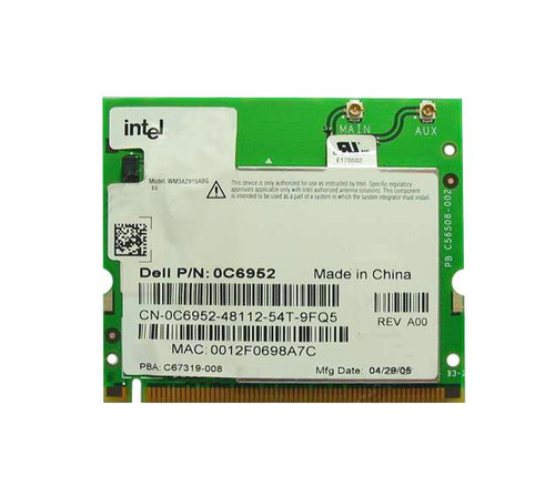 C6952 Dell Mini PCI Wireless G Network Card for Latitude D510