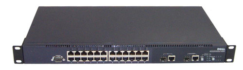 G0487 Dell PowerConnect 3324 24-Ports 10/100 Managed Switch with 2x SFP and 2x 10/100/1000 Gigabit Ethernet Ports (Refurbished)