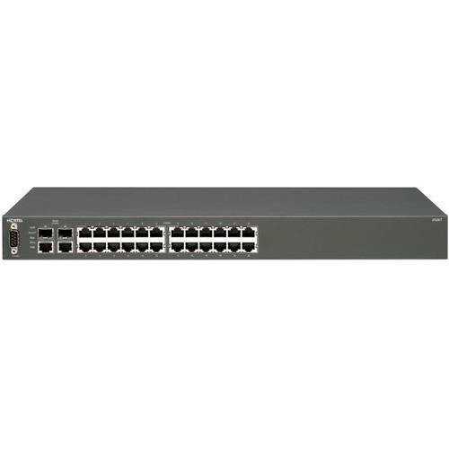 AL2515F01-E6 Nortel Ethernet Routing Switch 2526T with 24-Ports Fast Ethernet 10/100 ports- 2 Combo SFP with Power cord (Refurbished)