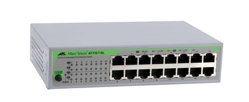 AT-FS716L Allied Telesis 16-Ports 10/100TX Unmanaged Layer 2 Switch (Refurbished)