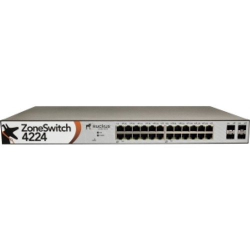 901-4124-US00 Ruckus Wireless ZoneSwitch 4124 Gigabit Ethernet Switch 24 Ports Manageable 24 x POE 4 x Expansion Slots 10/100/1000Base-T PoE Ports (Refurbished)