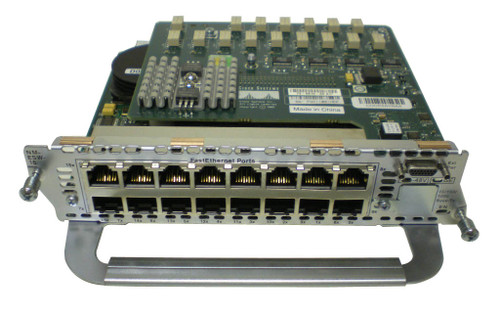 NM-16ESW-POE= Cisco 16-Ports RJ-45 10BaseT/100BaseTX 100Mbps Autosensing Ports Ethernet Switch (Refurbished)