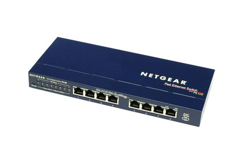 SW108 NetGear 8-Ports 10Base-T Ethernet Desktop Switch (Refurbished)