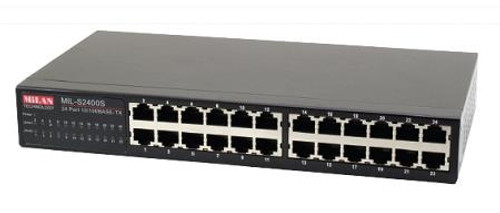 MIL-S2400S Transition Networks 24x 10/100Base-TX RJ-45 Ports Ethernet Switch (Refurbished) MIL-S2400S