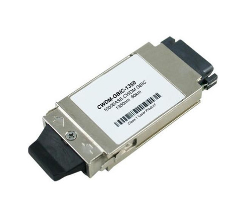 CWDM-GBIC-1350 Cisco 1Gbps 1000Base-ZX CWDM Single-mode Fiber 80km 1350nm Duplex SC Connector GBIC Transceiver Module (Refurbished)