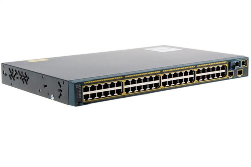 WS-C2960S-48TD-L Cisco Catalyst 2960S-48TD-L 48-Ports 10/100/1000 RJ-45 PoE Manageable Layer2 Rack-mountable 1U and Stackable Gigabit Switch with 2x 10 Gigabit SFP+