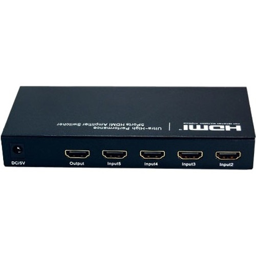 HMSW501SM Bytecc Ultra High Performance 5 Ports HDmi Amplifier Switcher W Remote Control and Intel (Refurbished)