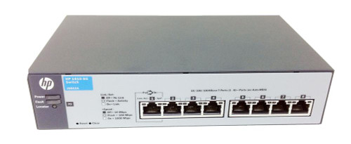 J9802A#1HN HP 1810-8G v2 8-Ports RJ-45 Managed Gigabit Ethernet Switch 1U High Rack-mountable (Refurbished)