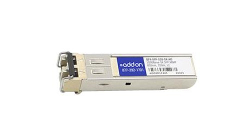 QFXSFP1GESXAOK ADDONICS 1Gbps 1000Base-SX Multi-mode Fiber 550m 850nm Duplex LC Connector SFP Transceiver Module