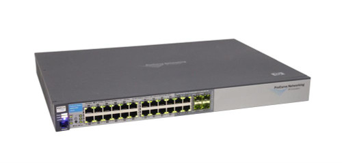 J9021-60001 HP ProCurve E2810-24G Stackable Managed Ethernet Switch 24-Ports RJ-45 10/100/1000Base-T LAN 4 x SFP (mini-GBIC) (Refurbished)