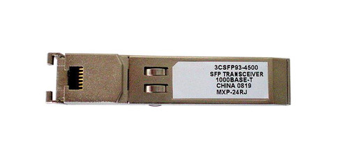 3CSFP93-4500 HP 1Gbps 1000Base-T Copper Twisted-Pair RJ-45 Connector SFP Transceiver Module for Switch 4500 3Com Compatible (Refurbished)