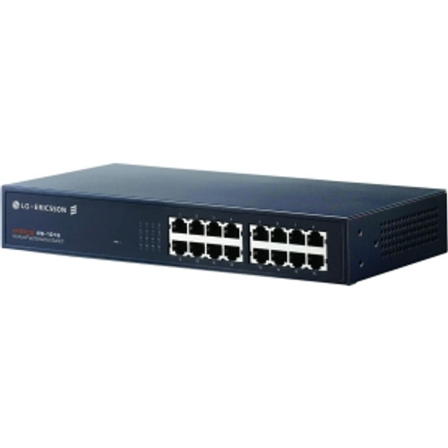 ES-1016 LG Electronics 16-Ports RJ-45 Fast Ethernet 10/100 Unmanaged Switch Rack-mountable 1U (Refurbished)