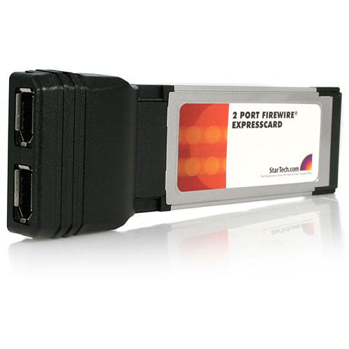 EC13942A2 StarTech 2 Port ExpressCard 1394a FireWire Adapter Card 2 x 6-pin Female IEEE 1394a FireWire Plug-in Module