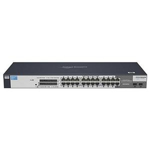 J9080A #ABA HP ProCurve 1700-24 24-Ports 10/100Base-TX RJ-45 Auto-sensing Manageable Rack-mountable Ethernet Switch with 2x SFP (mini-GBIC) Ports (Refurbished)