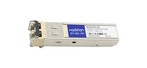 0231A453AO ADDONICS 1Gbps 1000Base-CWDM LH Single-mode Fiber 70km 1470nm Duplex LC Connector SFP Transceiver Module for H3C Compatible