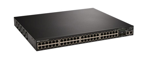 21019771 Dell PowerConnect 3548P 48-Ports x 10/100 + 2x shared SFP + 2x 10/100/1000 Fast Ethernet Poe Switch (Refurbished)