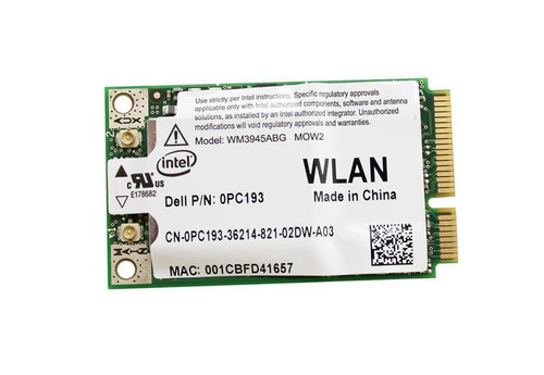 0PC193 Dell 54Mbps Wireless WiFi Mini PCI Express Card