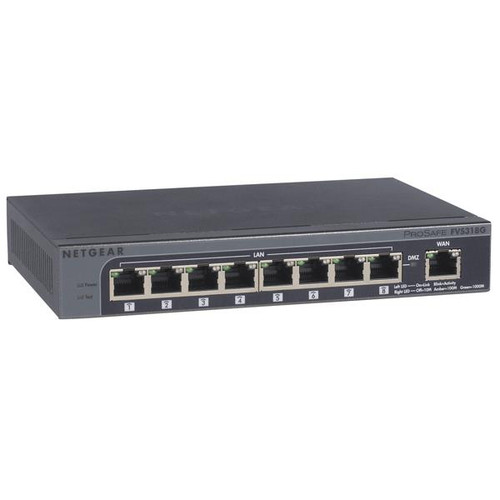 0712020 NetGear ProSafe Gigabit 8-Port 10/100/1000Mbps VPN Firewall Switch (Refurbished)